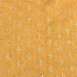 Beige Kalamkari Print Chanderi Saree With Sequin Border