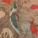 Brown Organza Tissue Embroidered Saree With Sequin Floral Details