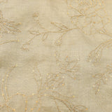 Light Mint Green Sheer Organza Saree With Magenta Floral Clusters And Woven Gold Zari Border