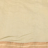 Light Mint Green Sheer Organza Saree With Magenta Floral Clusters And Woven Gold Zari Border