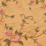 Ethereal Beige Designer Organza Tissue Saree With Gold Embroidered Floral Design
