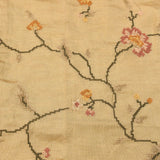 Delicate Beige Organza Tissue Saree With Hand-Embroidered Scattered Floral & Vine Design