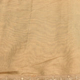 Elegant Beige Organza Tissue Saree With Hand-Embroidered Roses & Gold Border