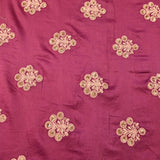 Bandhani Printed Saree In Burgundy With Gold Zari Border