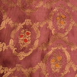 Mauve Banarasi Katan Silk Saree In Antique Gold Zari Jaal