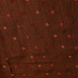 Deep Espresso Brown Flowing Georgette Foil Saree With Multicolour Floral Trellis
