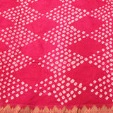 Blush Pink Sheer Organza Foil Saree With Multicolour Floral Trellis
