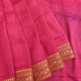 Pink Organza Designer Saree With Floral And Bird Embroidery