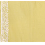 Lime Green Floral Embroidered Silk Blend Saree