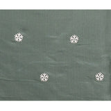 Dark Fern Green Floral Silk Blend Saree