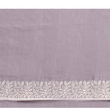 Pigeon Grey Floral Silk Blend Saree