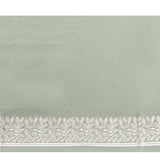Pale Mint Green Floral Silk Blend Saree