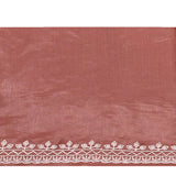 Chocolate Brown Floral Silk Blend Saree