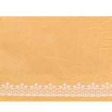 Beige Yellow Floral Silk Blend Saree