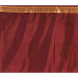 Burgundy Peacock Jaal Banarasi Silk Saree