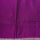 Wine Purple Banarasi Silk Saree With Dense Silver Zari Brocade