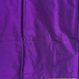 Deep Purple Banarasi Silk Saree With Gold Zari Floral Medallion Jaal And Chevron Border