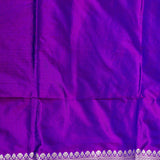 Purple Banarasi Silk Saree With Gold Zari Floral Weave