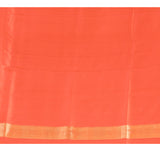 Radiant Coral Lady Motif Banarasi Silk Saree