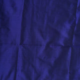 Navy Blue Banarasi Silk Saree With Silver Zari Floral Jaal Weave