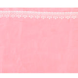 Soft Baby Pink Floral Silk Blend Saree