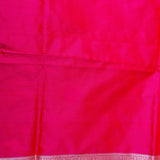 Magenta Pink Banarasi Silk Saree With Gold Zari Floral Jaal Weave