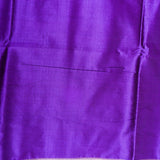 Deep Purple Banarasi Silk Saree With Silver Zari Floral Spray Weave