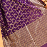Regal Purple With Floral Jaal Banarasi Silk Saree