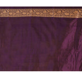 Royal Purple Floral Jaal Banarasi Saree