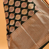 Emerald Green Meenakari Buta Banarasi Silk Saree