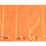 Tangerine Orange With Figurative Meenakari Butti Banarasi Silk Saree