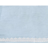 Baby Blue Floral Silk Blend Saree