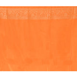 Sunset Orange Geometric Meenakari Banarasi Saree