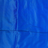 Cobalt Blue Banarasi Silk Saree With Silver Zari Floral Vine And Scroll Border