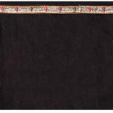 Pure Black Floral Embroidered Silk Blend Saree