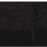 Solid Black Embroidered Tussar Saree