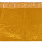 Golden Floral Banarasi Silk Saree