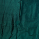 Bottle Green Banarasi Silk Saree With Silver Zari Floral Jaal Weave