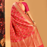 Lotus Pink Meenakari Jaal Banarasi Silk Saree