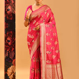 Blush Pink Allover Meenakari Butti Banarasi Saree
