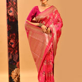 Blush Pink Allover Meenakari Butti Banarasi Saree
