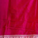 Rani Pink Banarasi Silk Saree With Diamond Trellis Zari Weave
