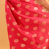 Fuchsia Pink Floral Zari Butti Banarasi Saree