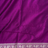 Purple Banarasi Silk Saree With Diamond Trellis Zari Weave