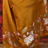Jewel Golden Yellow Tissue Silk Saree
