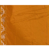 Burnt Yellow Tussar Embroidered Saree