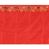 Crimson Red Meenakari Border Banarasi Silk Saree