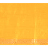 Golden Yellow With Butti & Gold Zari Border Banarasi Silk Saree