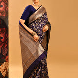 Regal Purple Allover Meenakari Banarasi Silk Saree