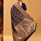 Regal Purple Allover Meenakari Banarasi Silk Saree
